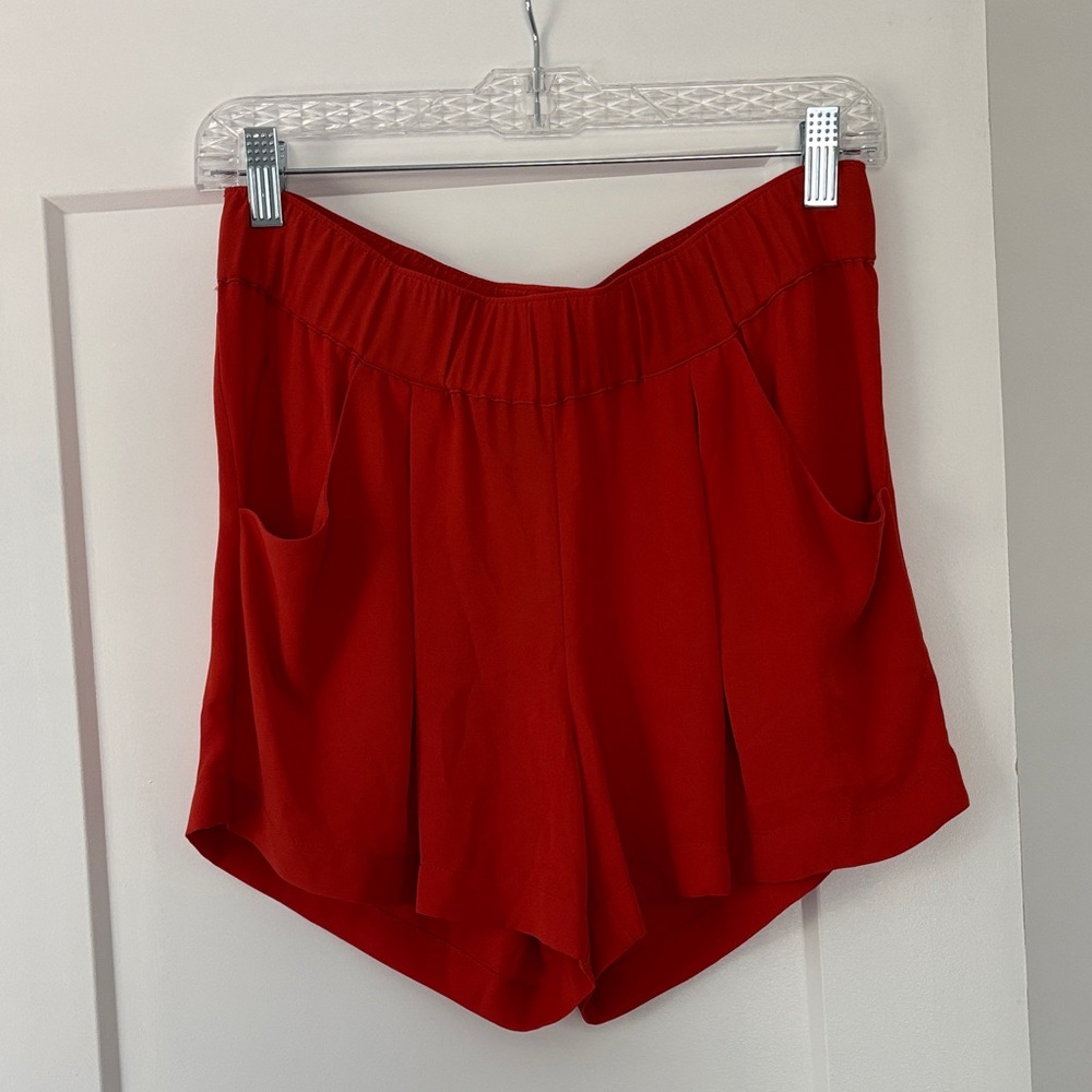 BCBGMaxAzria High Waist Red Women's Shorts